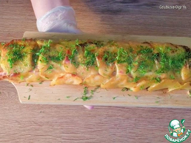 Котлетный фарш в картофельной чешуе