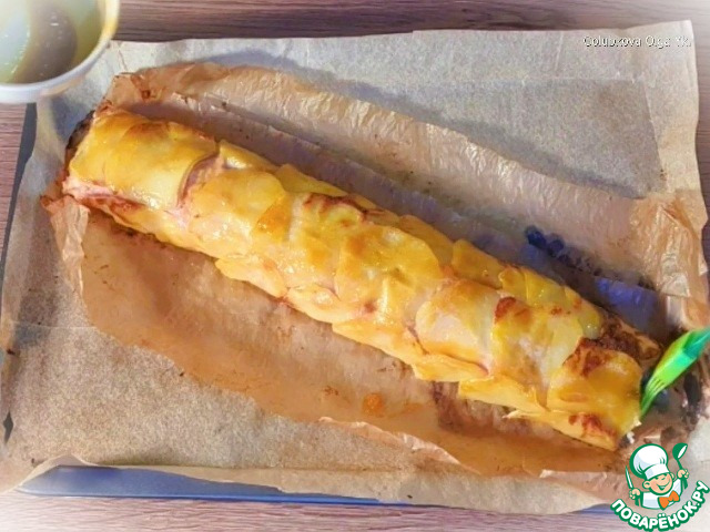 Котлетный фарш в картофельной чешуе