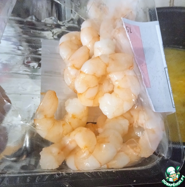 Креветки с зелёным луком "Ода Ямайке"