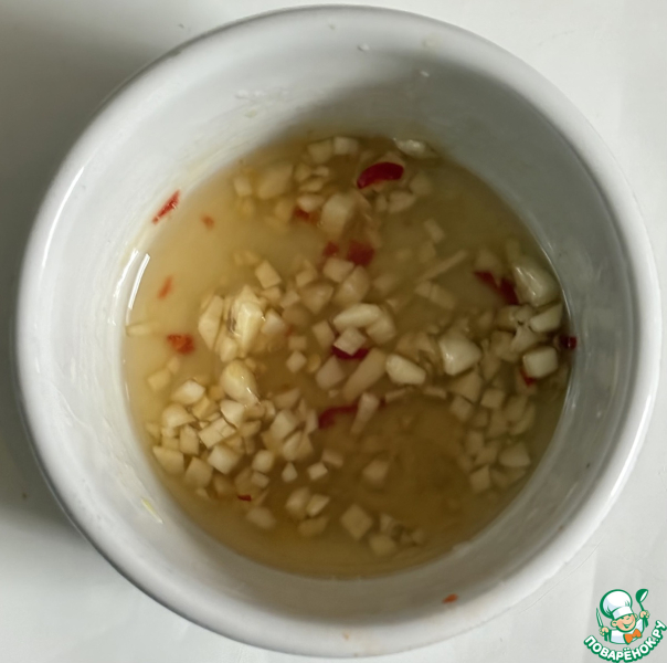 Креветки со стеклянной лапшой по-азиатски