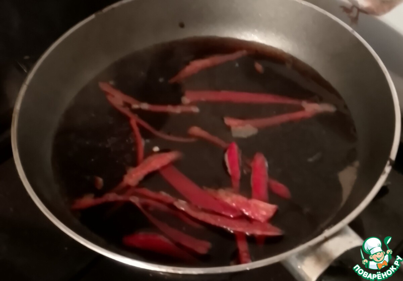 Кукуруза в соусе из маринованных перцев