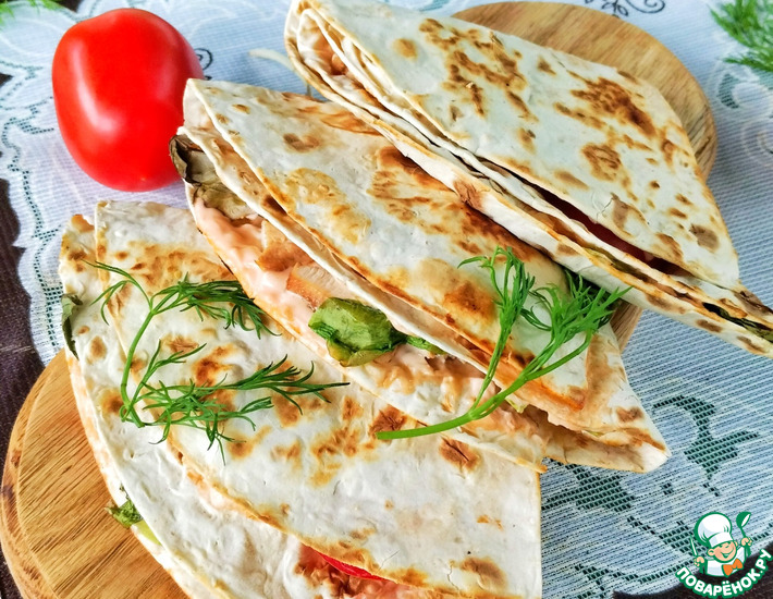 Кулёк из лаваша " Сытный перекус"