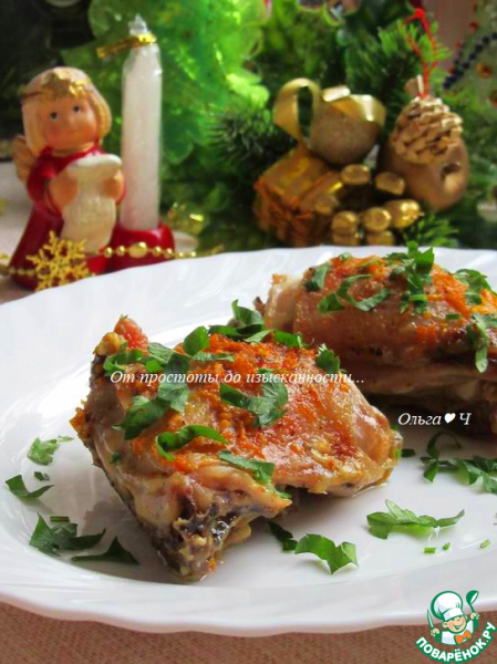 Курица с имбирём и клементином