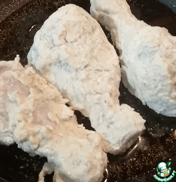 Курица с имбирём, орегано и медом