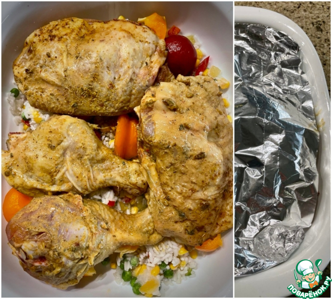 Курица с овощами по-гавайски