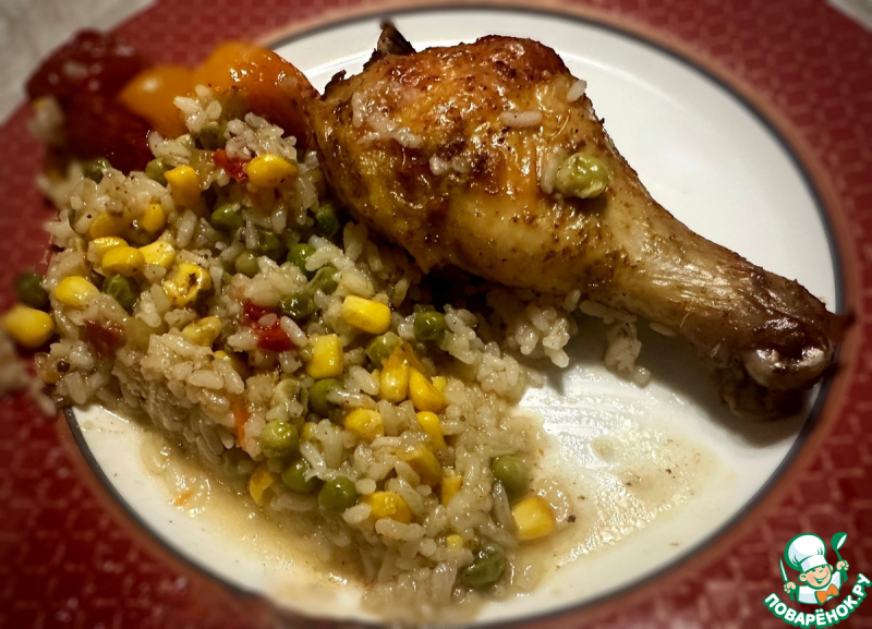 Курица с овощами по-гавайски