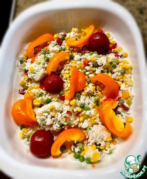 Курица с овощами по-гавайски