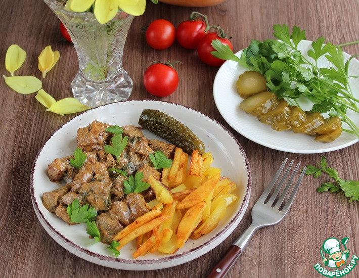 Куриное филе бедра с баклажанами