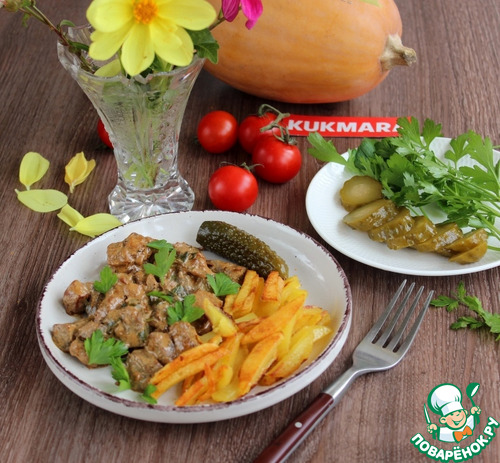 Куриное филе бедра с баклажанами