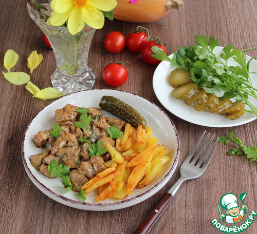 Куриное филе бедра с баклажанами