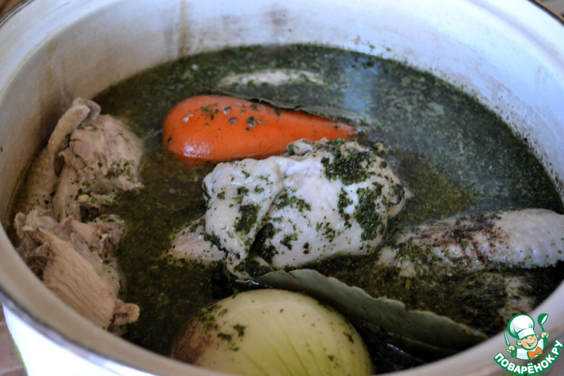 Куриный заколот с лесными грибами