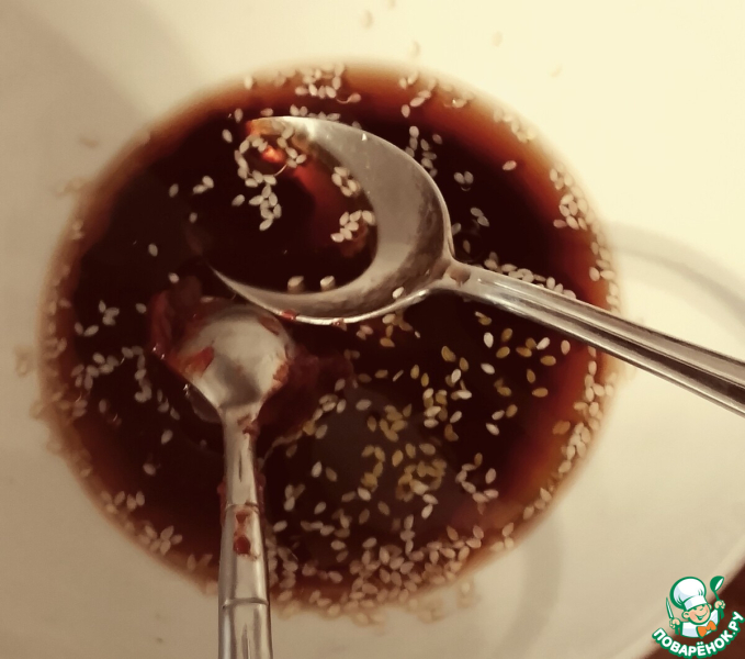 Лапша с крабом и спаржей