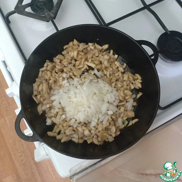 Лавашные пирожки с сыром, грибами, курицей