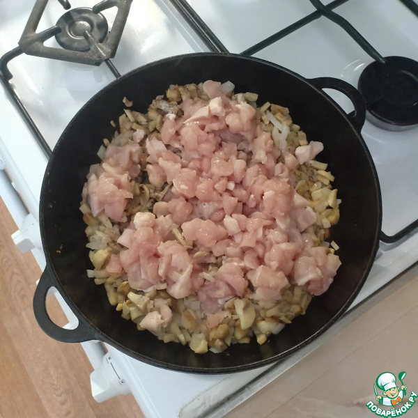 Лавашные пирожки с сыром, грибами, курицей