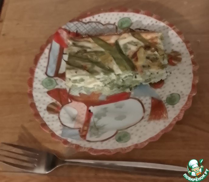 Маакуда из брокколи, бобов, лука-порея