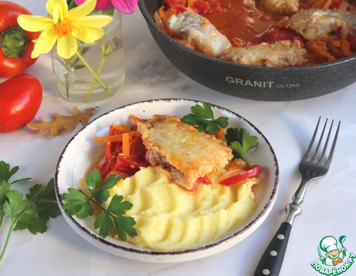 Минтай с овощами