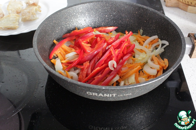 Минтай с овощами