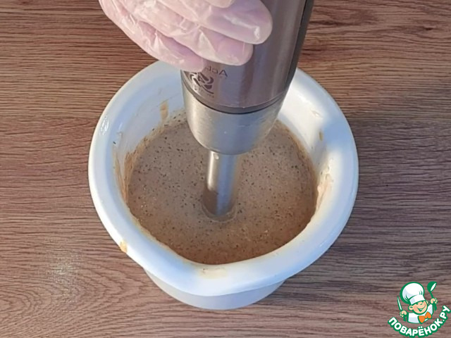 Минтай запечённый под грибным соусом