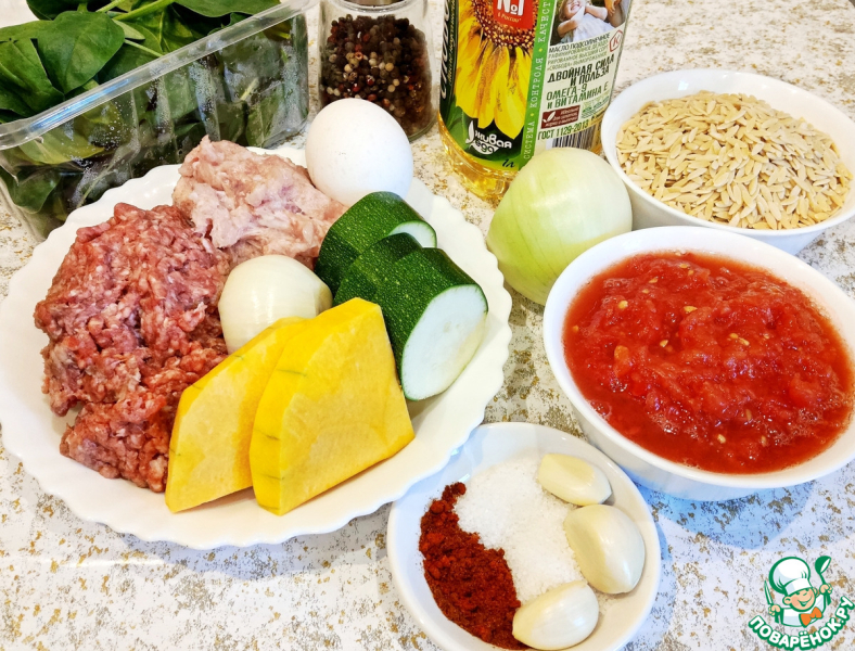 Мясные фрикадельки с пастой "Орзо"