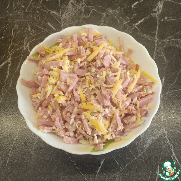 Начинка для блинов сырно-ветчинная