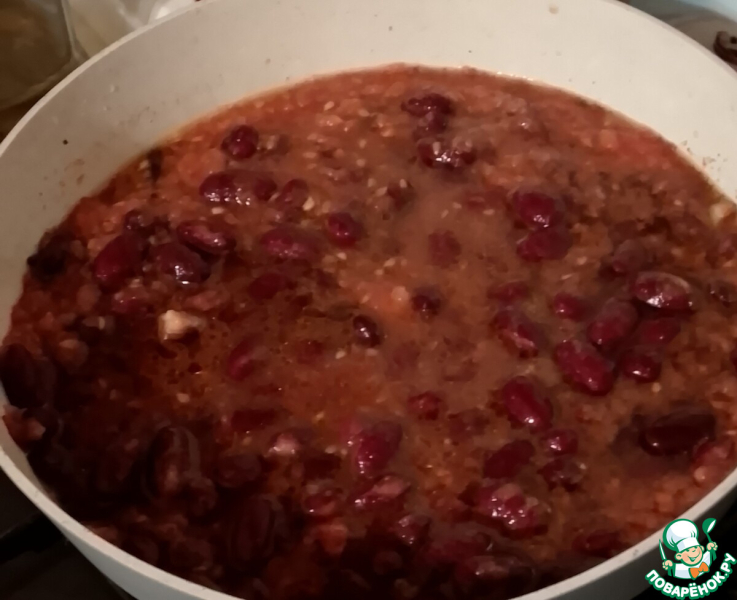 Натёртые помидоры, фасоль с оливковой пангритатой