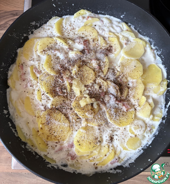 Немецкая картофельная запеканка с беконом