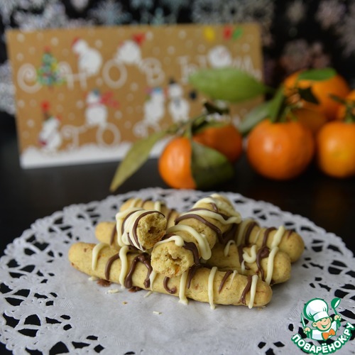 Новогодние палочки с мандаринами и миндалём