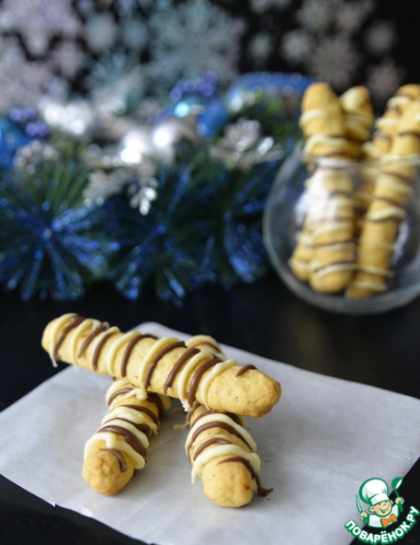 Новогодние палочки с мандаринами и миндалём