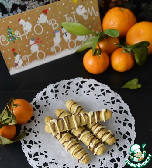 Новогодние палочки с мандаринами и миндалём