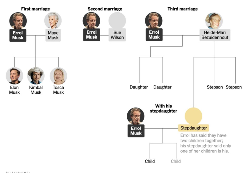 NYT: Отца Илона Маска обвиняют в сексуальных домогательствах к собственным детям