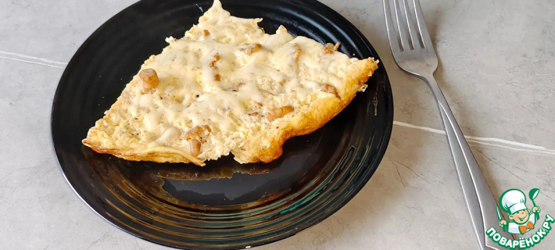 Омлет с лисичками и сыром