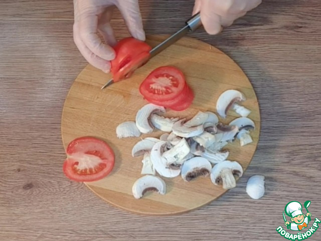 Овощная пицца из моркови и кабачка