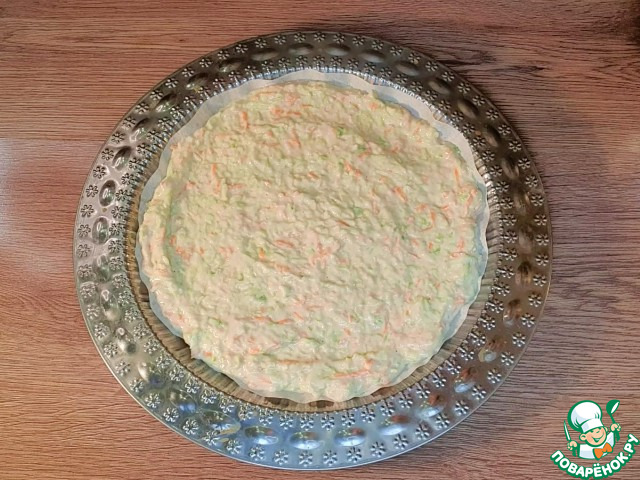 Овощная пицца из моркови и кабачка