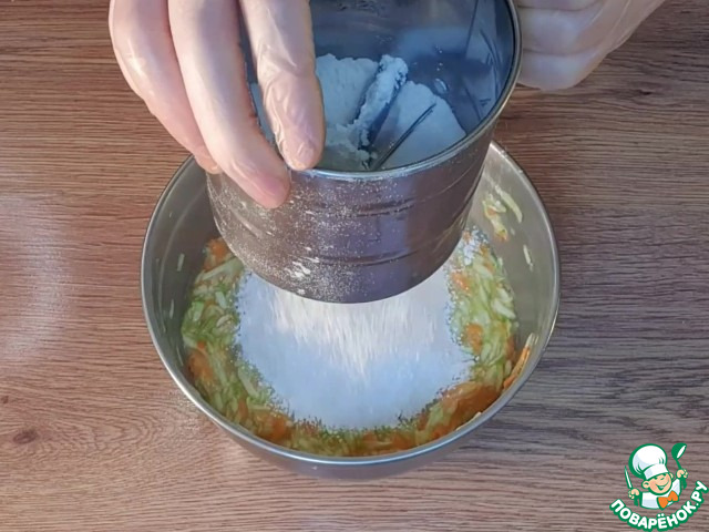 Овощная пицца из моркови и кабачка