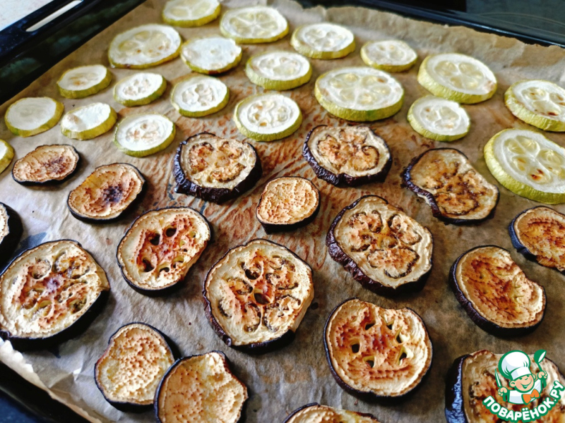 Овощная закуска с баклажанами и кабачками