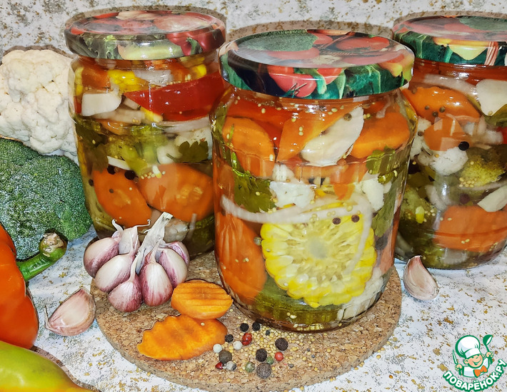 Овощной салат в медовом маринаде