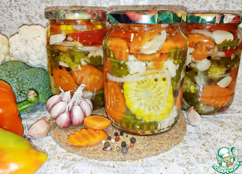Овощной салат в медовом маринаде
