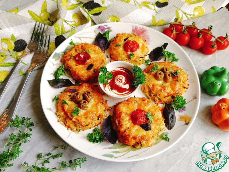 Овощные гнёзда с сыром
