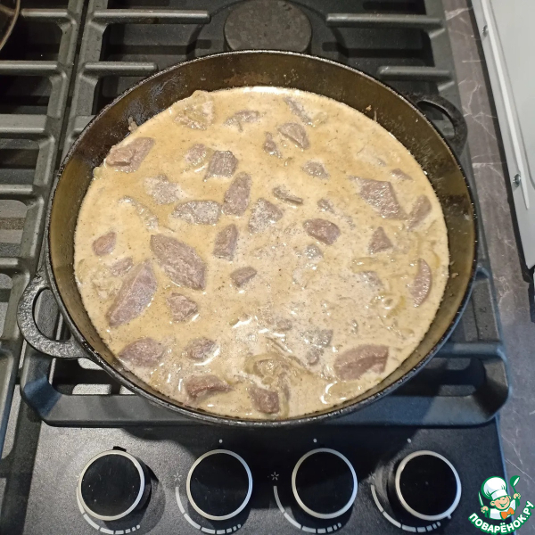 Печень в сливках