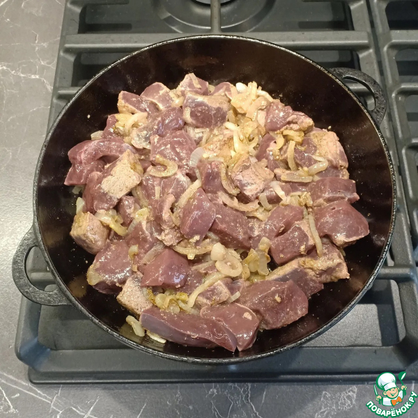 Печень в сливках