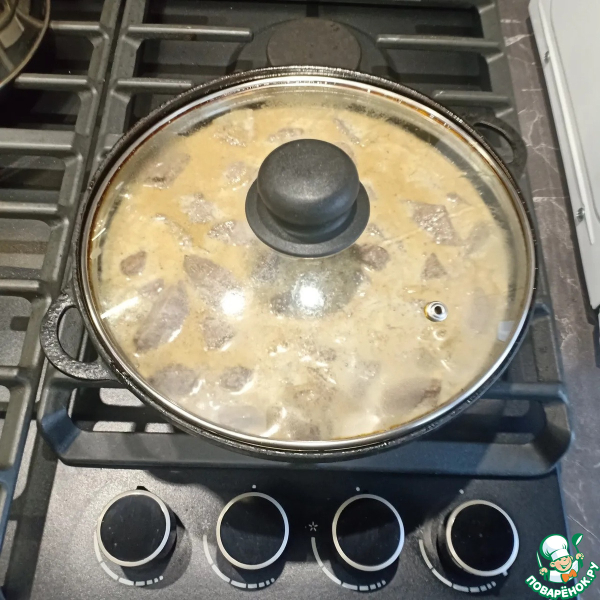 Печень в сливках