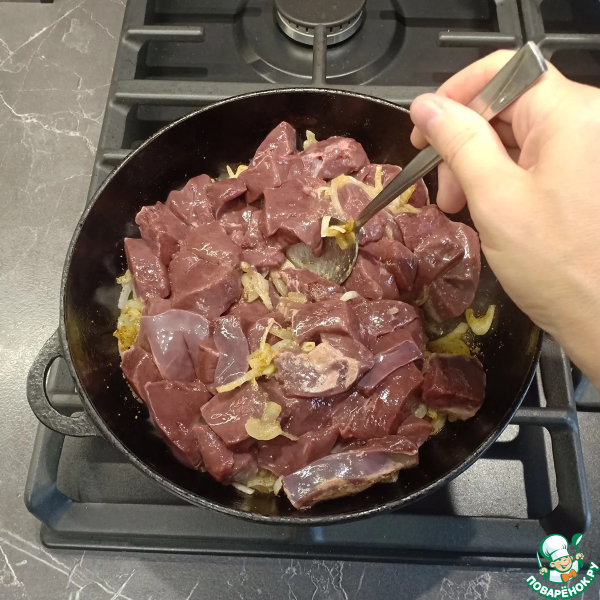 Печень в сливках