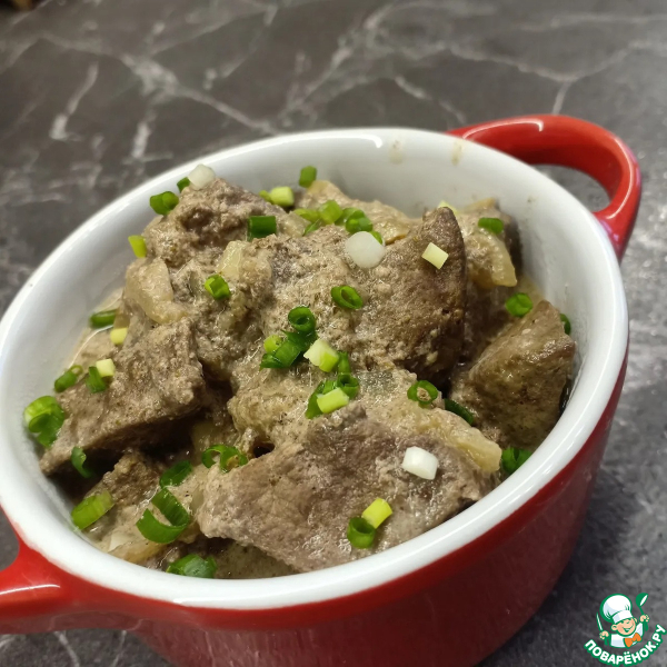 Печень в сливках