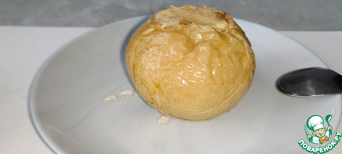 Печеные яблоки с творогом