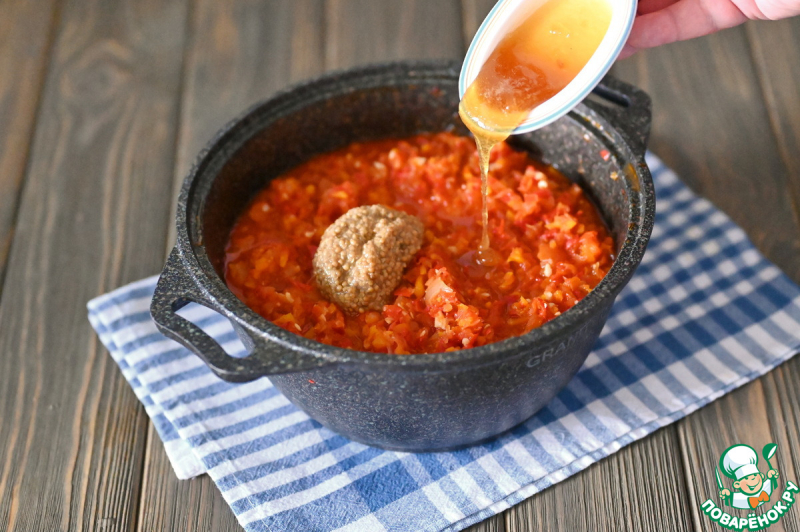 Перечная икра с горчицей и мёдом