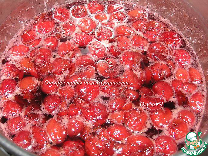 Постный торт "Наполеон" с вишней