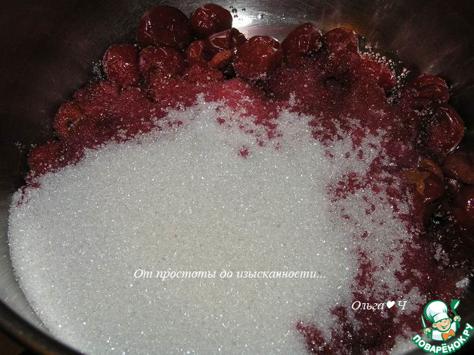 Постный торт "Наполеон" с вишней