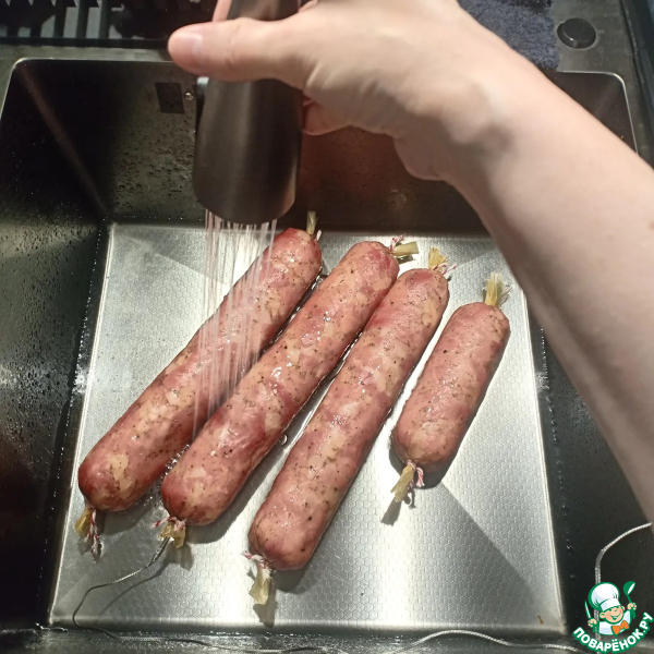 Пряная рубленая колбаса из свинины