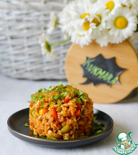 Рис с уткой по-Гавайски