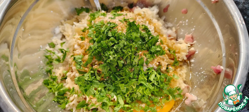 Рубленные куриные котлеты с сыром и зеленью